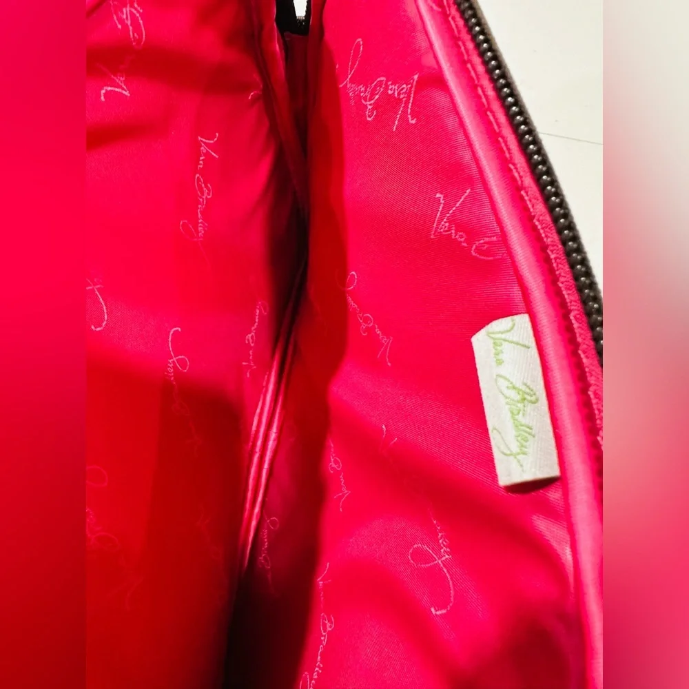 Vera Bradley Neoprene Zippered‎ Tablet Sleeve Lola Brown Coral Lime Bag Flower